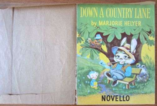 Down A Country Lane - Sheet Music for Piano - Marjorie Helyer - Illus by W Francis Phillips -Vintage