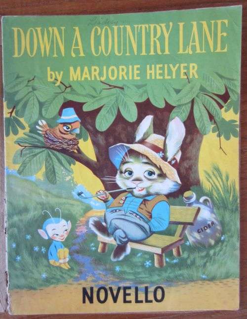 Down A Country Lane - Sheet Music for Piano - Marjorie Helyer - Illus by W Francis Phillips -Vintage