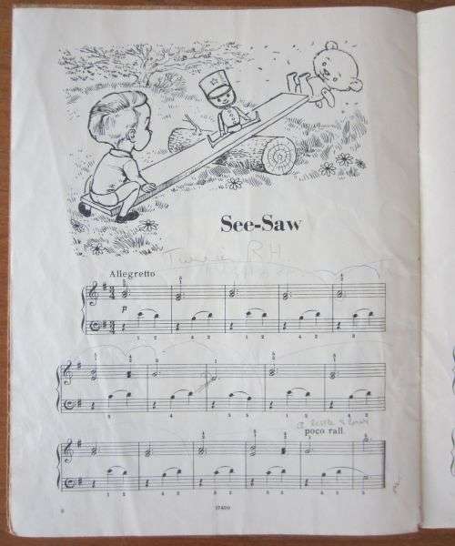 Down A Country Lane - Sheet Music for Piano - Marjorie Helyer - Illus by W Francis Phillips -Vintage