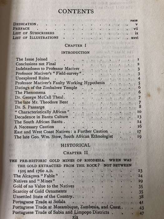 Pre-Historic Rhodesia - Richard N Hall - 1909 - HB - 1st Edition