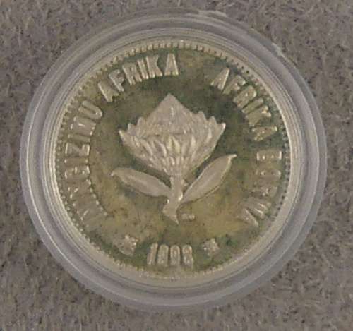 South Africa Proof Tickey 2 1/2 Cents 1998 Marine Series Jackass Penguin