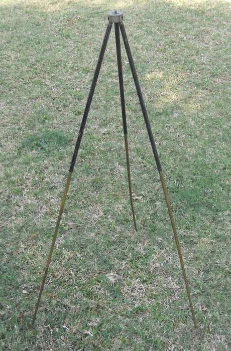 VINTAGE FOLDING TRIPOD WITH BRASS LEGS made in Germany