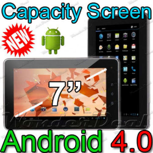 Newest Google Android 4.0 7" Capacitive Screen Tablet A10 1.2G CPU Wifi HDMI Laptop 4GB 512MB