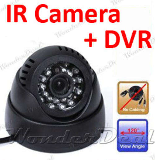 Night Vision IR Dome Color Security Camera Digital Video Recorder DVR -No wiring, Simple Installaion
