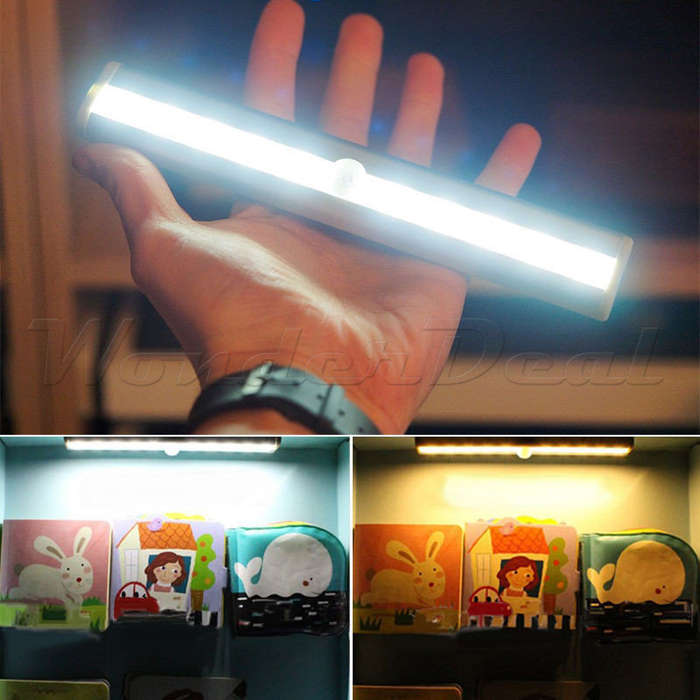 Motion Detection LED Light 120 Degree PIR Sensor, 25 Lumen 10 LEDs, Easy Installation, Long Lifespan