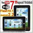 2011 Newest 7" Google ePad Android 2.2 Notebook Tablet PC Netbook 3G UMPC Wifi MID VIA8650 256MB 2GB