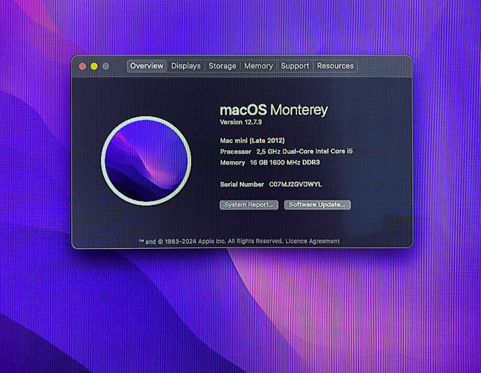 Apple Mac Mini | Dual Core i5 | 16GB RAM | 256GB SSD | MacOS Monterey
