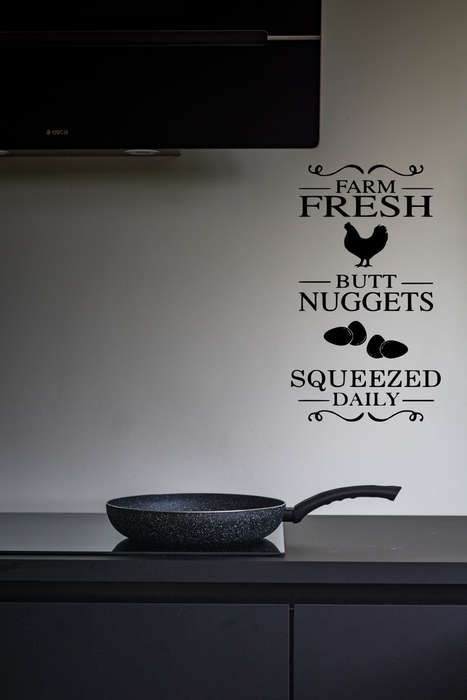 Black Vinyl Home Decor Wall Art - Farm Fresh Nuggets