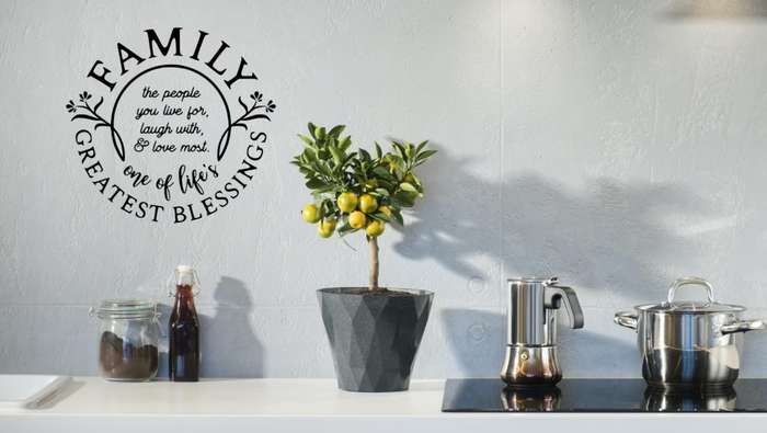 Family is the Greatest Blessings Sticker Black Vinyl Home Decor Wall Art