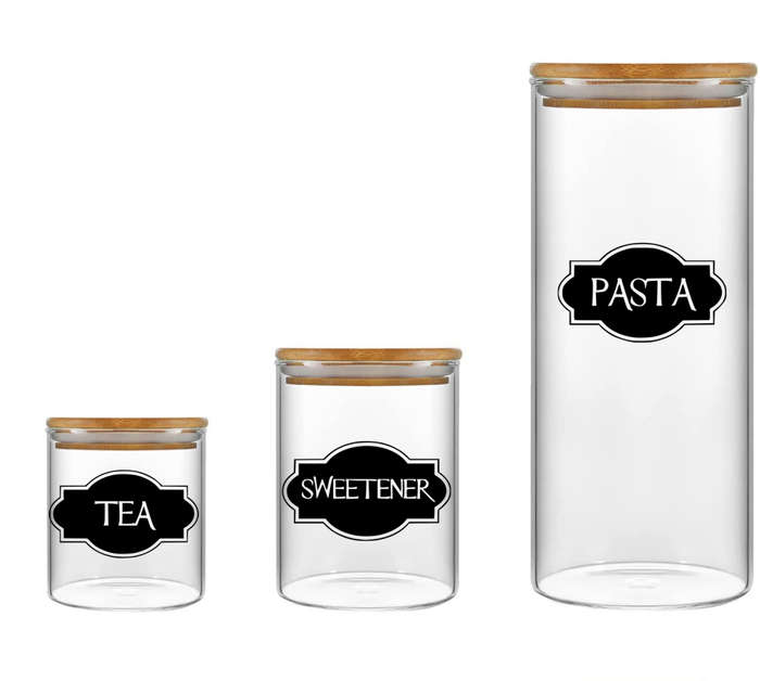 Kitchen Labels for Containers - Set of 10