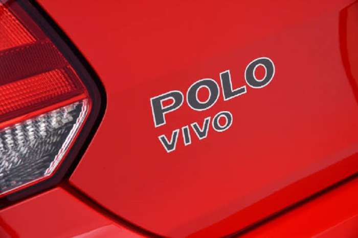 VW Polo Vivo - Compatible Tailgate Sticker - Black and Silver