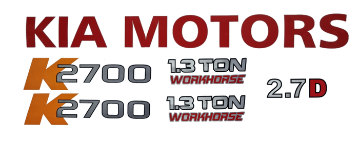 Workhorse Full Sticker Set Compatible With Kia K2700