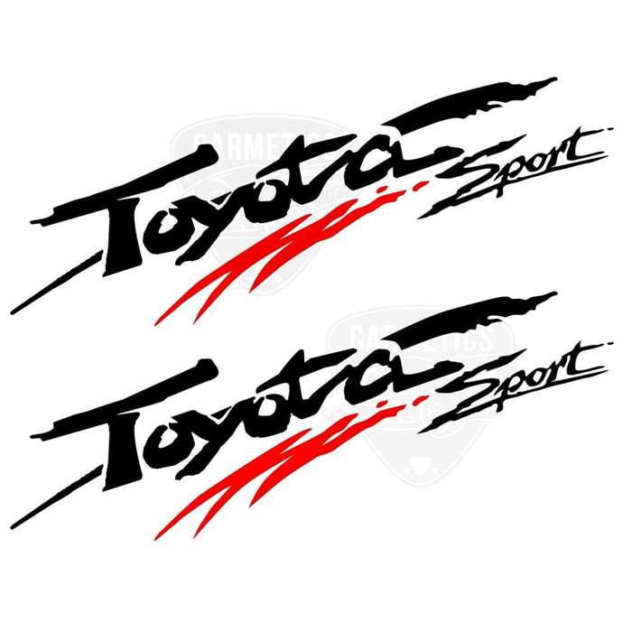 Styling set compatible Toyota: sport, mirror stickers and Metal keychain