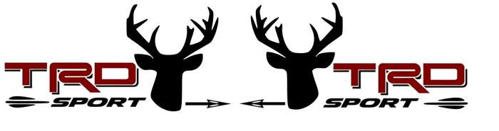 TRD styling set compatible with Toyota: TRD deer stickers with keychain