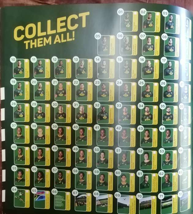Pick n Pay Super Cards, complete with all 72 Rugby Cards