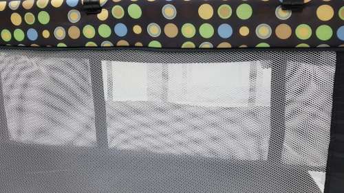 Chelino Lilo Baby Camp Cot Black Dots