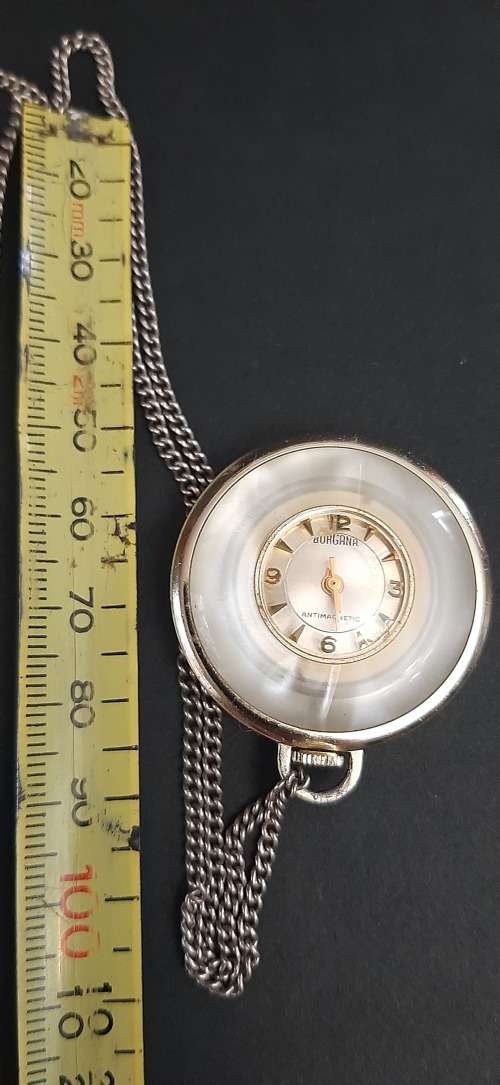 Women s Watches STUNNING Mother of Pearl Burgana Swiss Ladies Pendant Watch w Chain TESTED was listed for 0 on 10 Mar at 13 16 by Antebellum Antiques in Durban ID 581264975