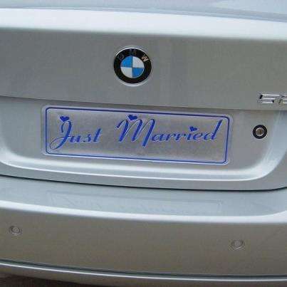WEDDING NUMBER PLATES  - PERSONLIZED