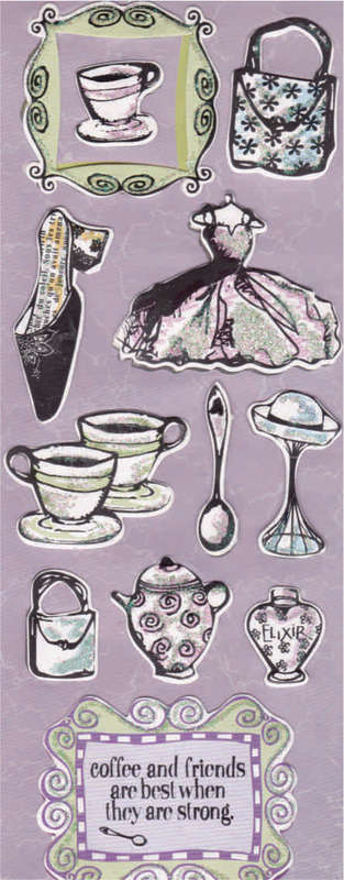 Embossed Dimensional  - Glitter stickers