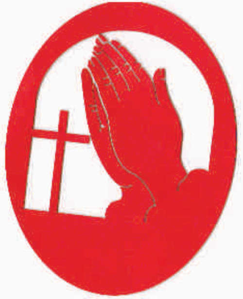 Cardstock die cut Praying hands