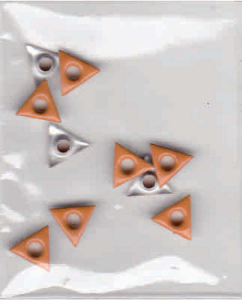 Eyelets - Orange Triangles 10 pack 1/8"