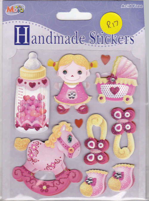 DIMENSIONAL GLITTER STICKERS "BABIES"    B1