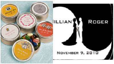 Wedding favours - Mint tins round - personalized to suit you