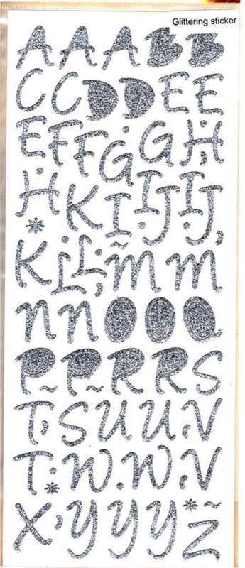 Silver Alpha - Stickers (Glitter)