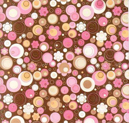Paper - 12'x12" Glitter Pink Flower & Circles