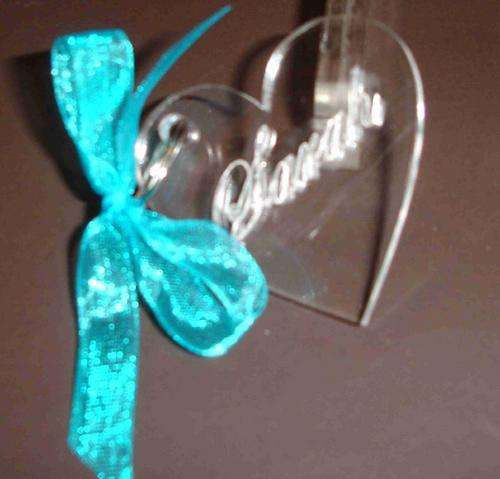 Wedding favours - PERSONALISED  KEY RING WITH GUEST NAME - CAN DOUBLE AS NAME TAG