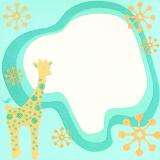 Paper 12"x12" Nursery-Boy Glitter Giraffe Blue - Cardstock