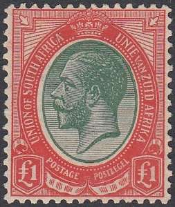 £1 Kings Head. Green And Red.