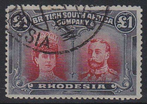Rare Rhodesia 1 pound "Double Head" with PFSA cert