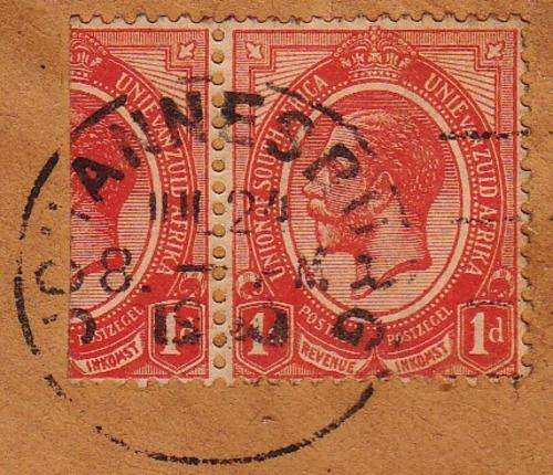 Bisect on Piece. 1d Union of South Africa. Rare