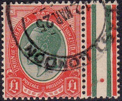 One Pound Kingshead with Gutter - Exceptional Stamp (Don't Miss This!!)