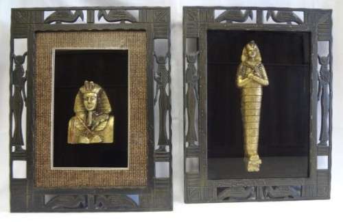 Pair of Egyptian framed wall art