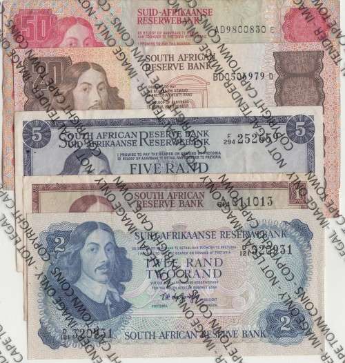 Old SA R1, R2, R5, R20 & R50 - as per scan