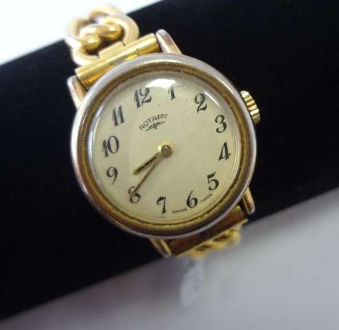 Rotary gold plated ladies watch, working - as per photo
