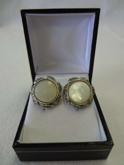 Vintage Pair of Costume Jewelry Clip-On Earrings - as per photo