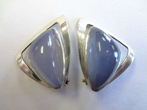 Vintage sterling silver clip-on earrings PRICE REDUCED - as per photo