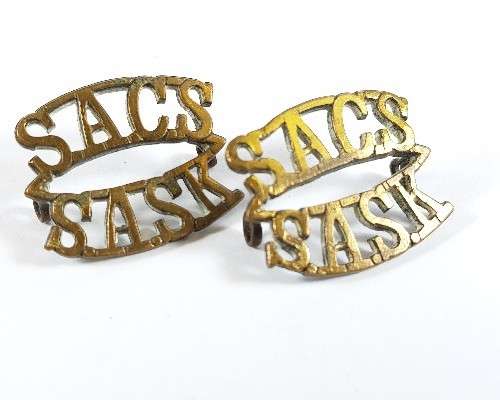 Pair of SA Corps of Signals Shoulder Titles as per photo