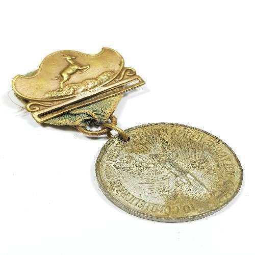 1910 Commemoration Medallion of the Union of SA as per photo