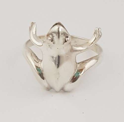 925 Sterling Silver Frog Ring weight 5,5g size Z as per photo