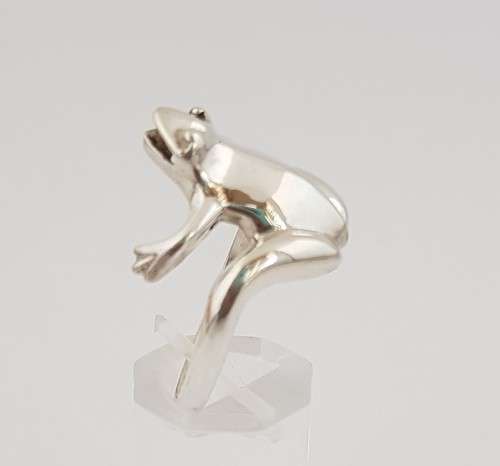 925 Sterling Silver Frog Ring weight 5,5g size Z as per photo
