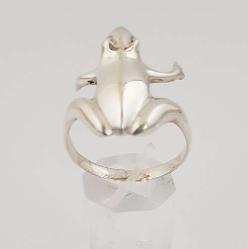925 Sterling Silver Frog Ring weight 5,5g size Z as per photo