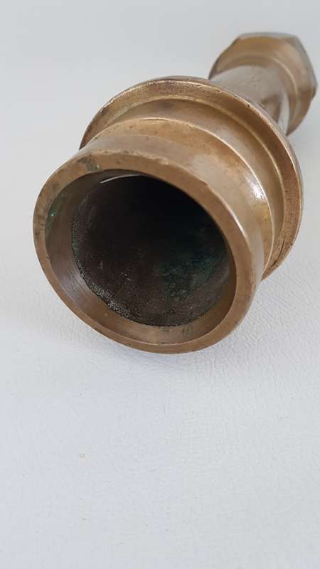 Brass front for fireman`s hose - enquire for postage - 32cm- as per photo