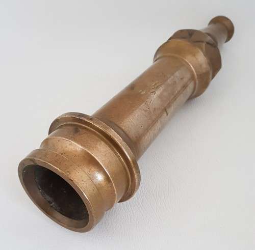 Brass front for fireman`s hose - enquire for postage - 32cm- as per photo
