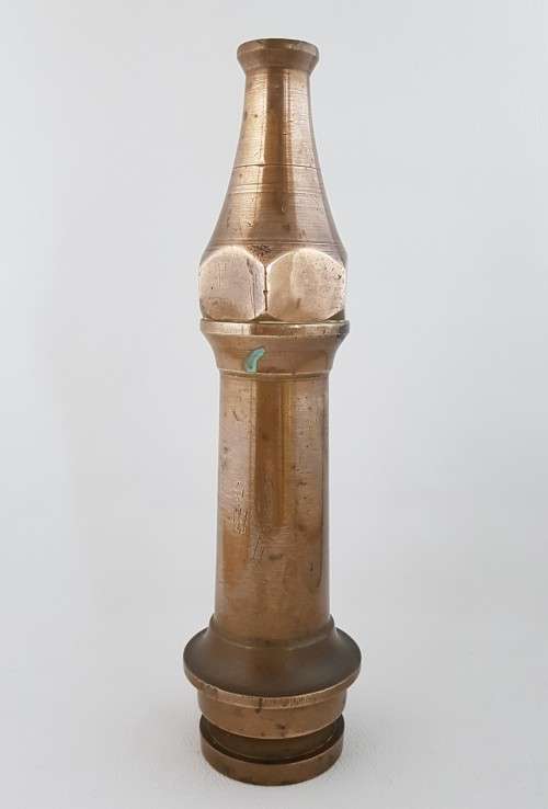 Brass front for fireman`s hose - enquire for postage - 32cm- as per photo