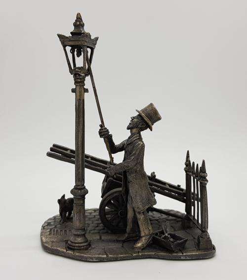 Pewter Lamplighter Figurine from the Evergreen Collection by John Ball made in Gr. Britain asp