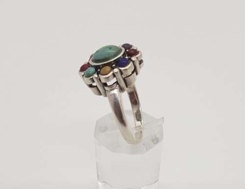 925 Sterling Silver Ring weight 5,4g Size P as per photo